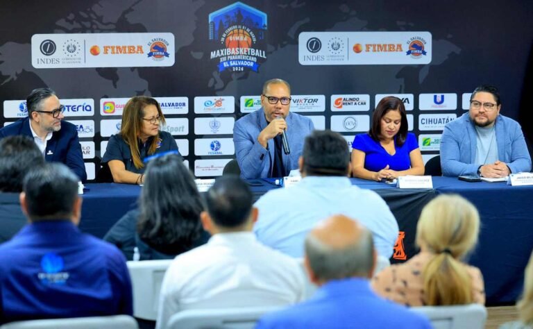 El Salvador será sede del XIII Campeonato Panamericano de Maxibaloncesto 2026. 1 Yamil Bukele INDES Conferencia Campeonato Panamericanos de Maxibaloncesto FIMBA 2026 20112025 19 768x474 1