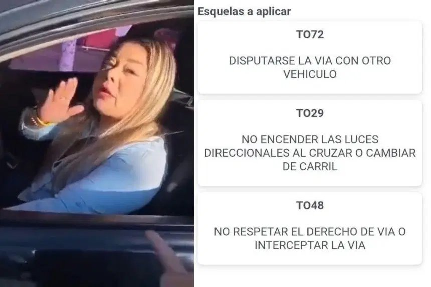 “Le llegaron los tres Doritos después” a conductora por maniobras peligrosas captadas por motociclista. 1 sfasfa