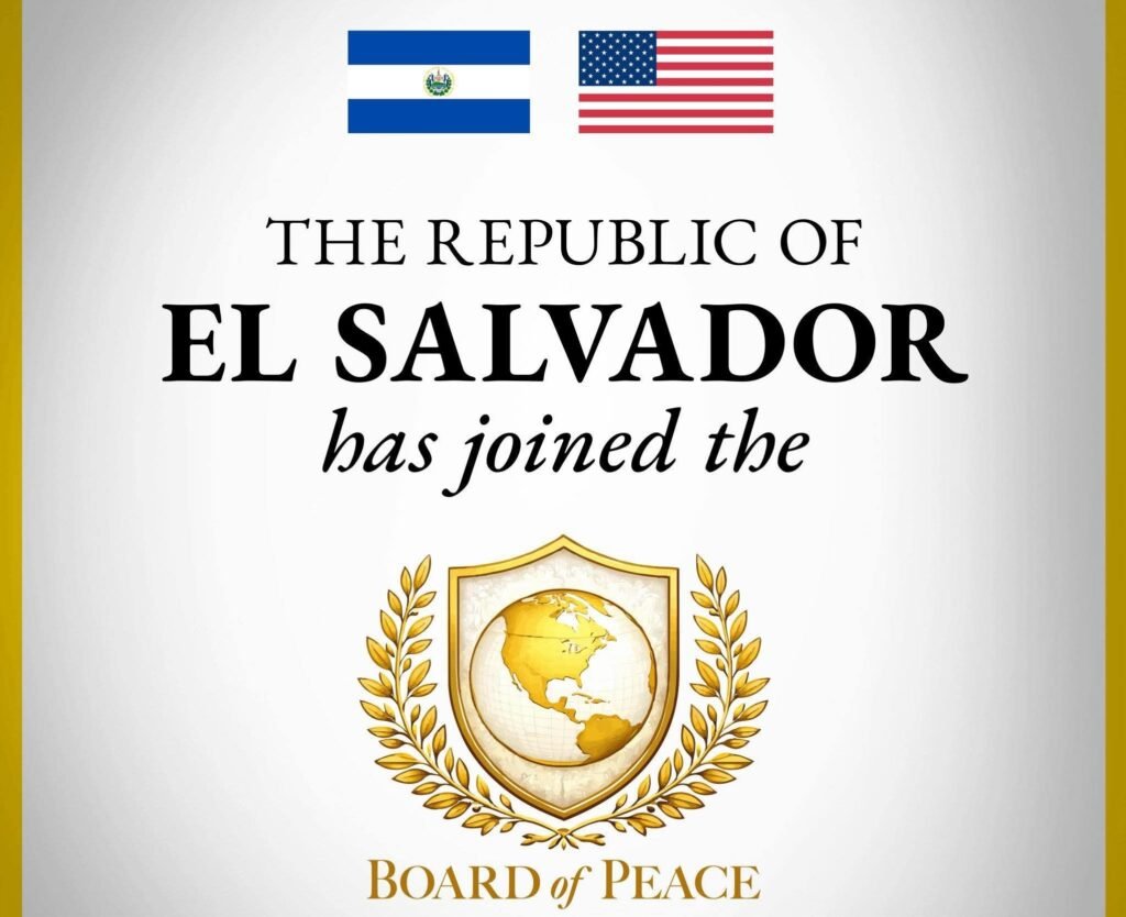 El Salvador Fortalece su Proyección Global al Sumarse a la Junta de Paz. 1 fsfsdfdsf