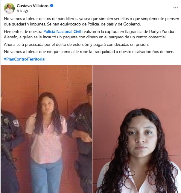 La PNC captura a mujer cobrando extorsión en parqueo de centro comercial. 2 sdfsf