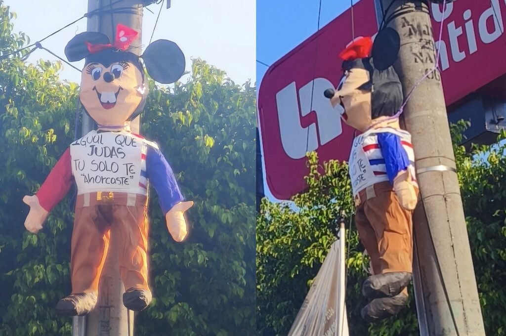 Piñata con mensaje contra funcionaros de ARENA causa sorpresa en Mejicanos 1 dsdfsdf