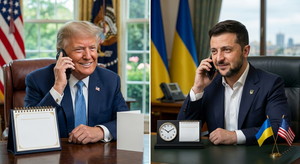 Zelenski y Donald Trump abordan propuestas de paz durante llamada telefónica con el motivo principal de felicitarlo por su 80 cumpleaños 1 Gemini Generated Image sc4evrsc4evrsc4e