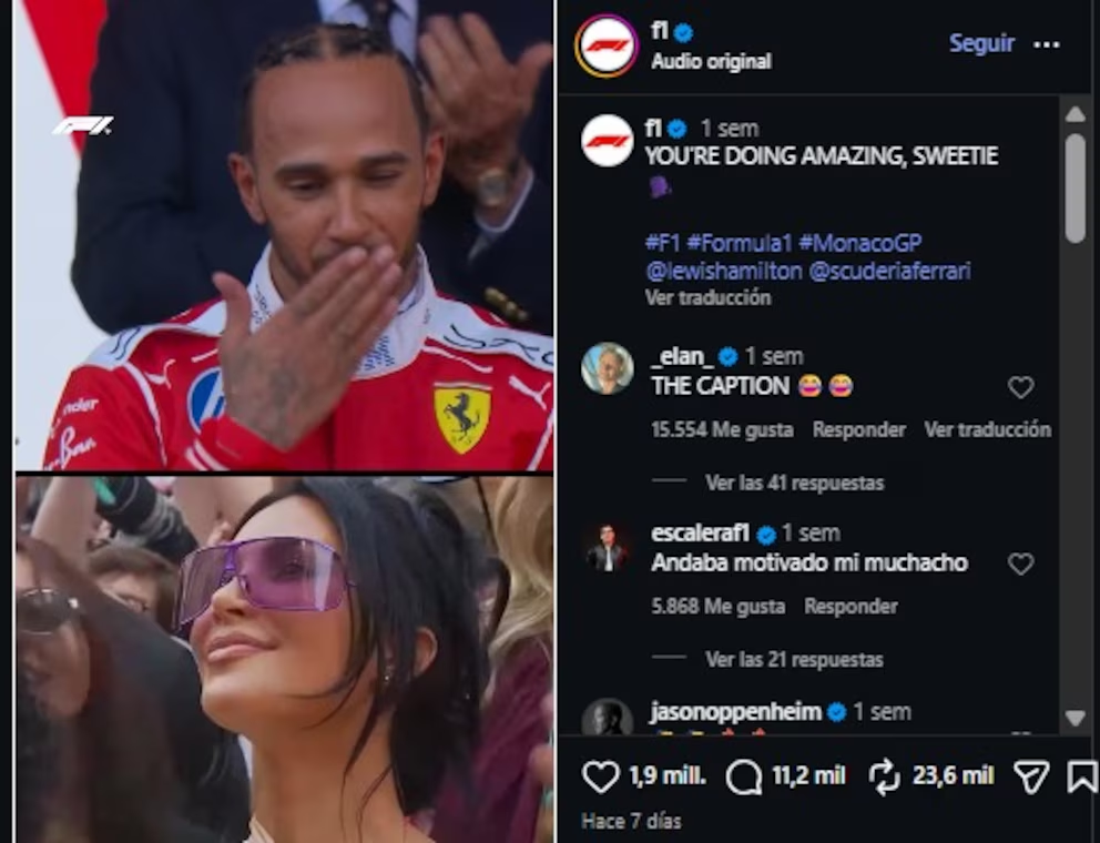 Kim Kardashian celebra el primer e histórico triunfo de Lewis Hamilton con Ferrari 1 image 151