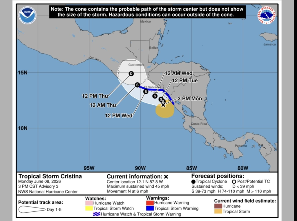 Tormenta tropical Cristina amenaza con impactar el territorio salvadoreño 1 image 87
