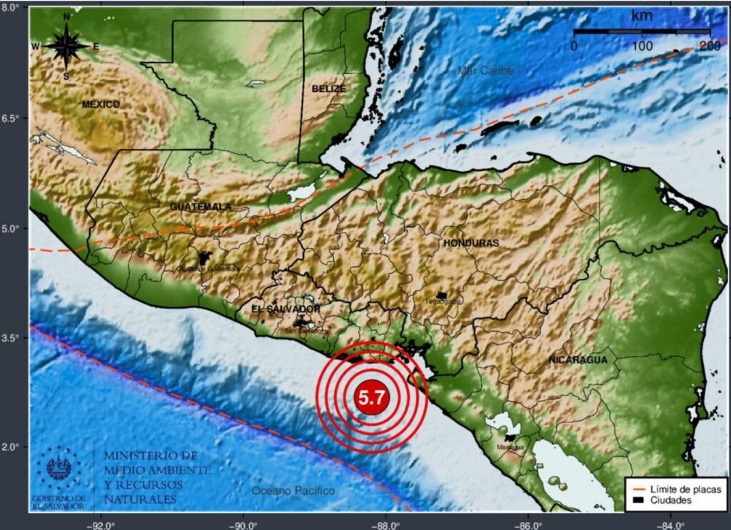 Sismo de magnitud 5.7 con epicentro en la costa de Usulután sacude el oriente del país 1 catsasd
