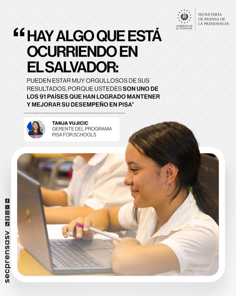 Estudiantes salvadoreños destacan a nivel global tras sobresalientes resultados en la prueba PISA 3 image 182