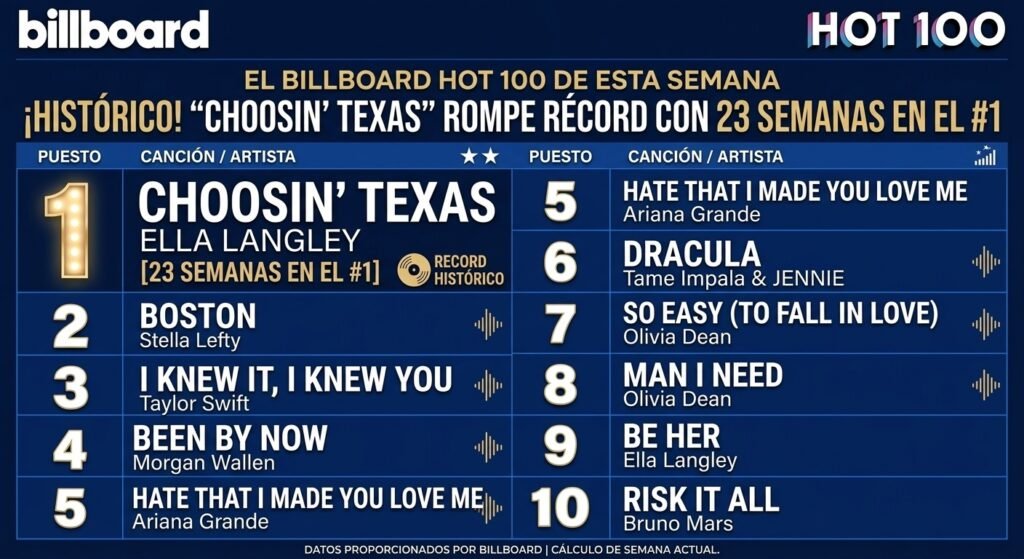 Ella Langley hace historia absoluta y rompe el récord histórico del Billboard Hot 100 2 tjsr