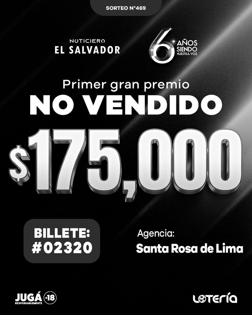 La Lotería realizó el sorteo Lotra N°469 dedicado a “6 Años Siendo Nuestra Voz” Noticiero El Salvador 2 SORTEO 469 1