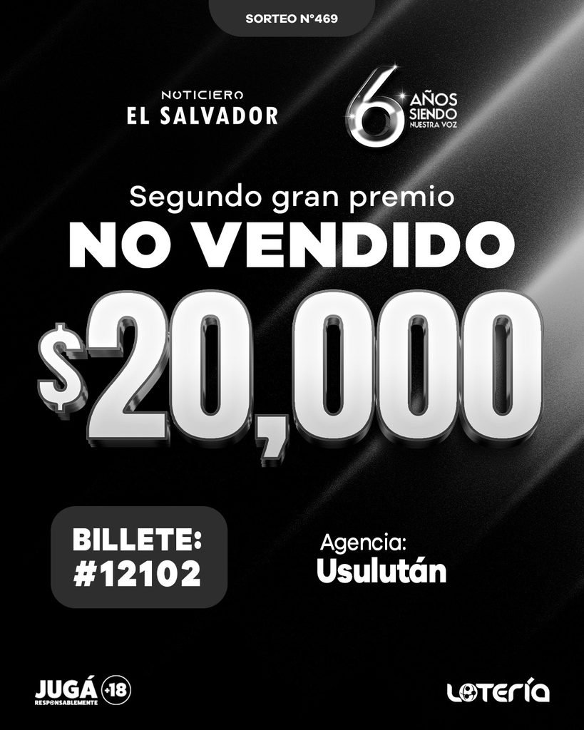 La Lotería realizó el sorteo Lotra N°469 dedicado a “6 Años Siendo Nuestra Voz” Noticiero El Salvador 3 SORTEO 469 2