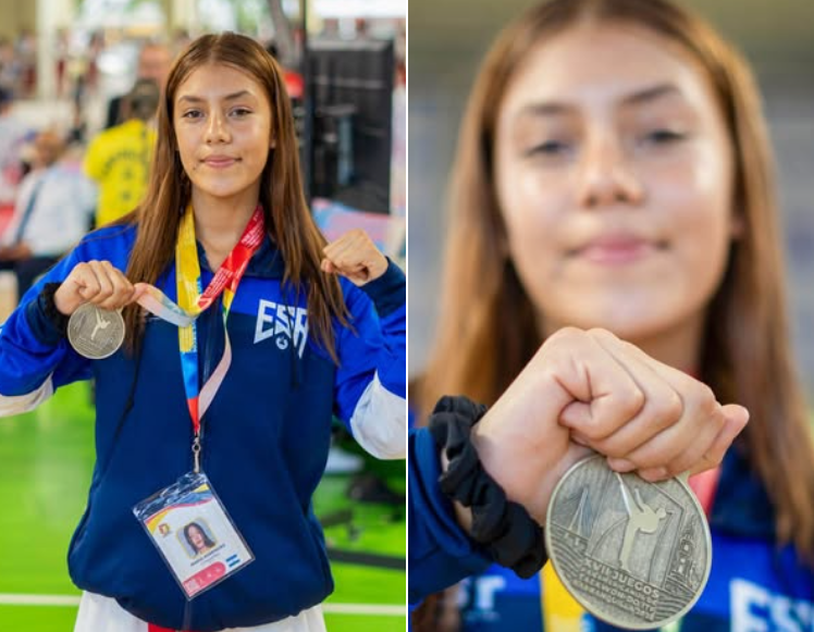 María Elena Rodríguez brilla con oro y plata para El Salvador en Colombia 1 capture 20261024 050132